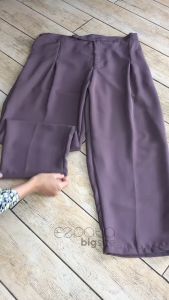 Celana Panjang Wanita Kerja Jumbo Big Size Warna Pastel Premium XXXXL Hitam muat 120kg