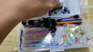 1 Set 374PCS 830 Breadboard Cable Resistor Electronic Components Getting Started DIY Kit For Arduino with Plastic Box