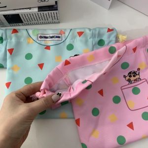 Crayon Shin Chan Makeup Bag Anime Pajamas Shape Drawstring Bag Portable Travel Sundries Storagebag Girls Birthday Christmas Gift