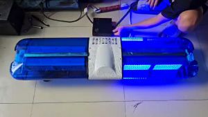 All Blue Ambulance Blinker Top Light Built In Siren Wang Wang With PA Module And Microphone
