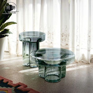 INS Nordic Glass Coffee Table Side Table Combination Color Small Apartment Living Room Simple Modern Designer round Corner Table