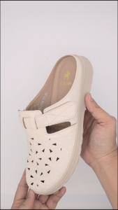 Perrieri X Carr Women Comfortable Flats Adjustable Mules 72194 (Black/Beige)