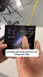 Dây sạc nhanh MXD CM1 Công suất 240W Truyền dữ liệu 480Mbps Màn hình TFT theo dõi công suất sạc Chip E-Marker an toàn - Chính hãng bảo hành 6 tháng