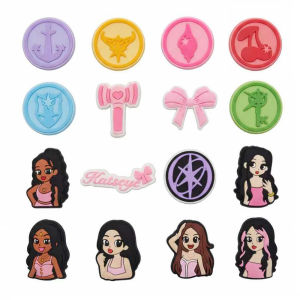 Disney | 16/50Pcs KATSEYE Shoe Charms Music Shoes Accessorie Decoration Buckle DIY Clogs Sandal Wristband Party Kids Gifts