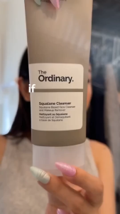 The Ordinary Squalane Cleanser 50ml – Gentle Oil-to-Milk Makeup Cleansing Balm Skin-Identical Emollient Base