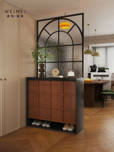 Weimei | Entry Vintage Glass Partition Shoe Cabinet