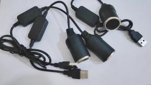 JCD | 1PC USB Nam Đến Nữ Thuốc Lá Adapter 5V Sang 12V Chuyển Đổi Xe Điện Tử Kết Nối Cho Thiết Bị Điện Tử