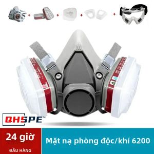 Có Thể Tái Sử Dụng 6200 Mặt Nạ Phòng Độc Che Nửa Mặt Với Kính Lọc Bông Để Sơn Phun Đánh Bóng An Toàn Làm Việc