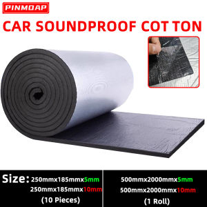 PINMOAP Automotive Soundproofing Cotton Aluminum Foil Material Thickened Foam Pad Strong Self-Adhesive Sound Insulation Pad
