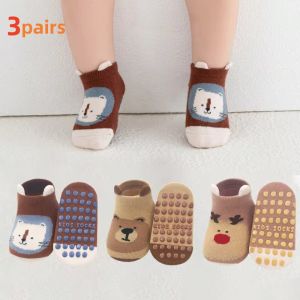 3Pairs/lot Childrens Socks For Girls Boys Cotton Cartoon Soft Toddler Baby Socks For Children Casual Sport Kids Sock Anti-slip