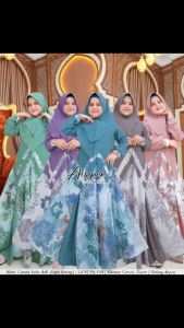 MAHDIYA OUTFIT - GAMIS AISYAH 2 IBU DAN ANAK SYARI (TERPISAH) - COUPLE MOM KID BUSUI SET KERUDUNG JUMBO - GAUN PESTA MEWAH ADEM