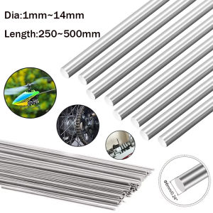 1~5Pcs 1mm~14mm Diameter 304 Stainless Steel Rod 250/330/500mm Solids Round Shaft Rod Bars for DIY Craft Model Car
