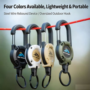 Telescopic steel wire rope keychain with automatic rebound and stretch elasticity backpack hanging rope anti loss rope
