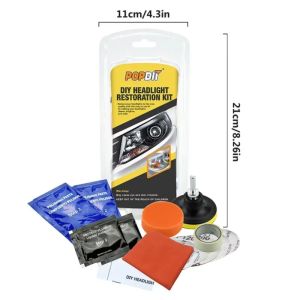 Car Headlight Restoration Kit Refurbish Car Headlight Yellowing Repair Brightener Headlamp Scratch Repair Liquid Lens Polisher