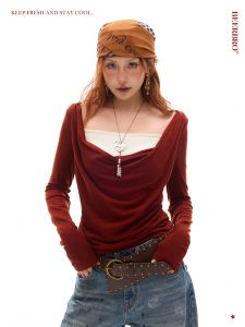 High Elastic Soft Beaded Decorative Two-Piece Styled Knit Top