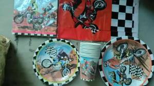 Dirt Bike Motorcycle Theme Disposable Tableware Banner Balloon Cake Decor Boys Motorbike Race Birthday Party Decoration Supplies