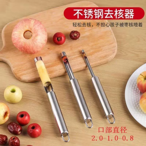Stainless Steel Fruit Pitter Apple Pear Cherry Pit Remover Convenient Kitchen Tool for Red Dates And Plums Core Extraction