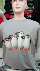 Kaos Pria 3 Dimensi Motif Skiper 4 Siap Pinguin Tshirt Oblong Katun 24s H0272 By Hans & Co