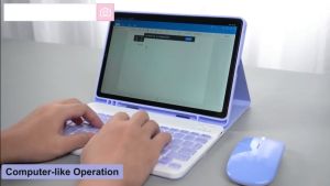 SAMSUNG GALAXY TAB A9 PLUS 11 INCH X210 X215 X216 LEATHER CASE SMART WIRELESS KEYBOARD MOUSE SET