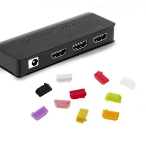 JCD | JCD 10pcs Silicone Anti Dust Plug Stopper Universal Dustproof USB Port HDMI Interface Cover Black for Laptop PC Computer