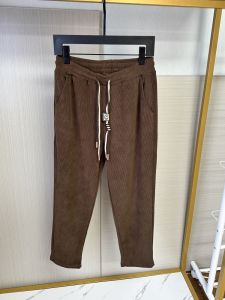 กางเกงวอร์มลำลองไซส์ใหญ่สำหรับผู้ชาย กางเกงขายาวทรงหลวม ผ้าคอร์ดูรอย ทรงเข้ารูป ฤดูใบไม้ร่วง/ฤดูหนาว กางเกงขายาวทรงหลวมสำหรับผู้ชาย