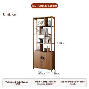FANLUOWEI | Tea Storage Display Cabinet Small Solid Wood