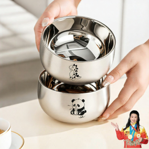 BAICHANG | Food Grade 316L Stainless Steel Bowl For Babies & Kids Double Layered Anti-drop