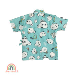 Piyama Model Kimono Anak Umur 2 sampai 10 Tahun Motif Panda Bahan Polymicro Adem Di pakai