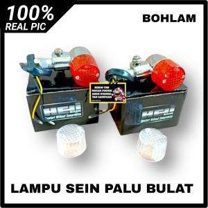 LAMPU SEIN PALU RETENG PALU RITING BULAT DAN KOTAK LED BOHLAM MEREK HELI BARS SET MANISAN CB DAN GL