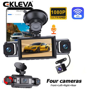 EKLEVA Dash Cam 4 Cameras Four Channels Black Box for CAR DVR 4CH 360 Camera 4 Ways Auto Video Recorder 24H Parking Monitor