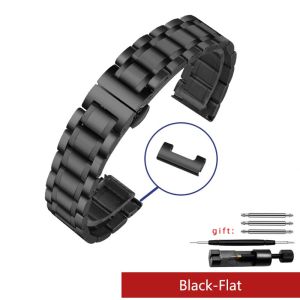 Curved End Stainless Steel Watchband Bracelet Watch Straps 16mm 17mm 18mm 19mm 20mm 21mm 22mm 23mm 24mm Steel Band Bracelet