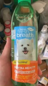 (chai 473ml) Tropiclean nước vệ sinh răng miệng thú cưng