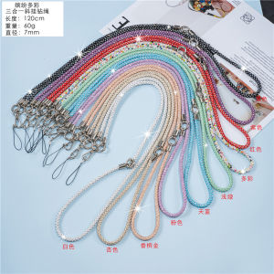 Thời trang điện thoại di động Dây đeo điện thoại dây Đeo Móc Khóa Nhẫn đầy màu sắc Rhinestone TRIM Dây chuyền dây buộc cho tất cả các điện thoại thông minh mô hình với khóa điện thoại di động Dây Điện thoại Phụ kiện cho trường hợp cho dây điện thoại bên