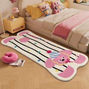 VIKAMA Cartoon Animal Rug: Non-Slip Heat-Insulating and Cozy Living Room Sofa Mat and Bedroom Bedside Rug for Home Decor
