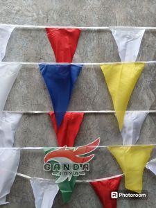 bendera segitiga warna warni merah putih 5 meter bendera kain festival termurah kualitas terbaik