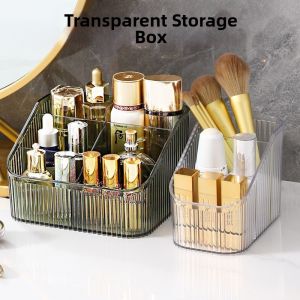 LUTUMEI | Stripped Design Multi-compartment Makeup Organizer