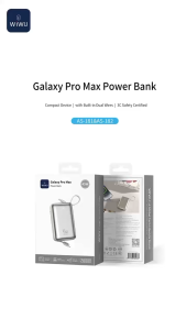 Wiwu 20000mAh 45W Fast Charge Alloy Digital Power Bank with Cable (3C certified)