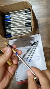 Combo 5 ruột 10 Ruột bút ký Bi 0.5 mm dòng parker vuông Minh House