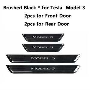 Newest Wireless LED Illuminated Pedal for Tesla New Y Juniper 3 Highland Magnetic Detection Door Sill Edge Protector Model 3 Y