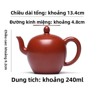 CANGHUTIANXIA | Bộ Trà Tự Chế Từ Đất Sét Tím Zisha Đất Đỏ Thô Meirenjian