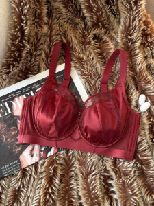 Lucky Year Red Satin Minimizer Bra for Bridal