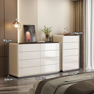 Italian Minimalist Bed End Storage Cabinet