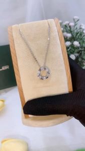 Vòng cổ bạc Thụy Sỹ hình trái tim đính đá Moissanite sang trọng - Trang sức bạc chính hãng NH000848_ROWLER