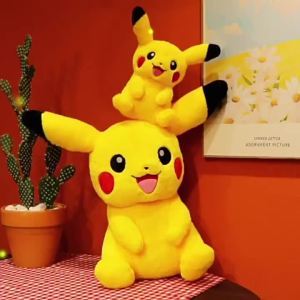 Cute Rabbit Hair Pikachu Plush Toy Doll Doll Baby Series Rag Doll Pillow Childrens Gift Wholesale