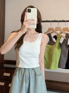 Áo Ba Lỗ Không Tay Phong Cách Hàn Quốc Đa Năng Cho Nữ 2023 Áo Ngực Bên Trong Áo Khoác Ngoài Màu Trơn Pure Color Top