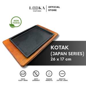 Looka Cast Iron Hot Plate / Piring Steak Model Kotak (Japan Series)