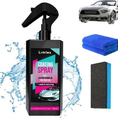 Ceramic Detail Spray Coating for Cars Quick Coat Car Wax Polish Spray for Windows Windshields Mirrors