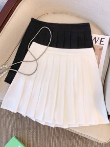 High Waist Plaid Mini Skirt Women Summer plus Size Slimming Design Anti-Light A-Line Short Skirt Pants Korean Style Commute
