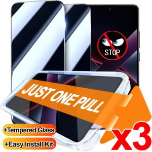 3Pcs Easy Install Anti-spy Tempered Glass for POCO F8 Pro/POCO F8 Ultra Privacy Screen Protectors Film Anti-scratch Film Dust Free Cover