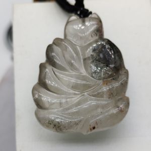 天然幽灵狐仙吊坠附吊坠绳 34x45mm Natural Phantom Fairy Fox Pendent with Pendent Rope